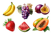 Watercolor Summer Fruit PNG Clipart., a Food Illustration by kaisorn (Thumbnail 2 of 5)