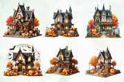 Halloween Autumn House Sublimation, an Illustration by Creative Art (Thumbnail 2 of 4)