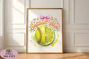 Softball Vibes PNG, an Illustration by Daily.Designs (Thumbnail 4 of 5)