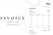 Printable Invoice Template, Canva, a Print Template by BrushstrokeArtGB (Thumbnail 1 of 5)
