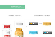 Supplement Bottles Mockup, a Product Mockup by Kotulsky Mockups (Thumbnail 3 of 4)