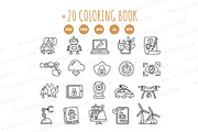 Technology Education Clipart Set, an Education Illustration by Palau (Thumbnail 9 of 10)