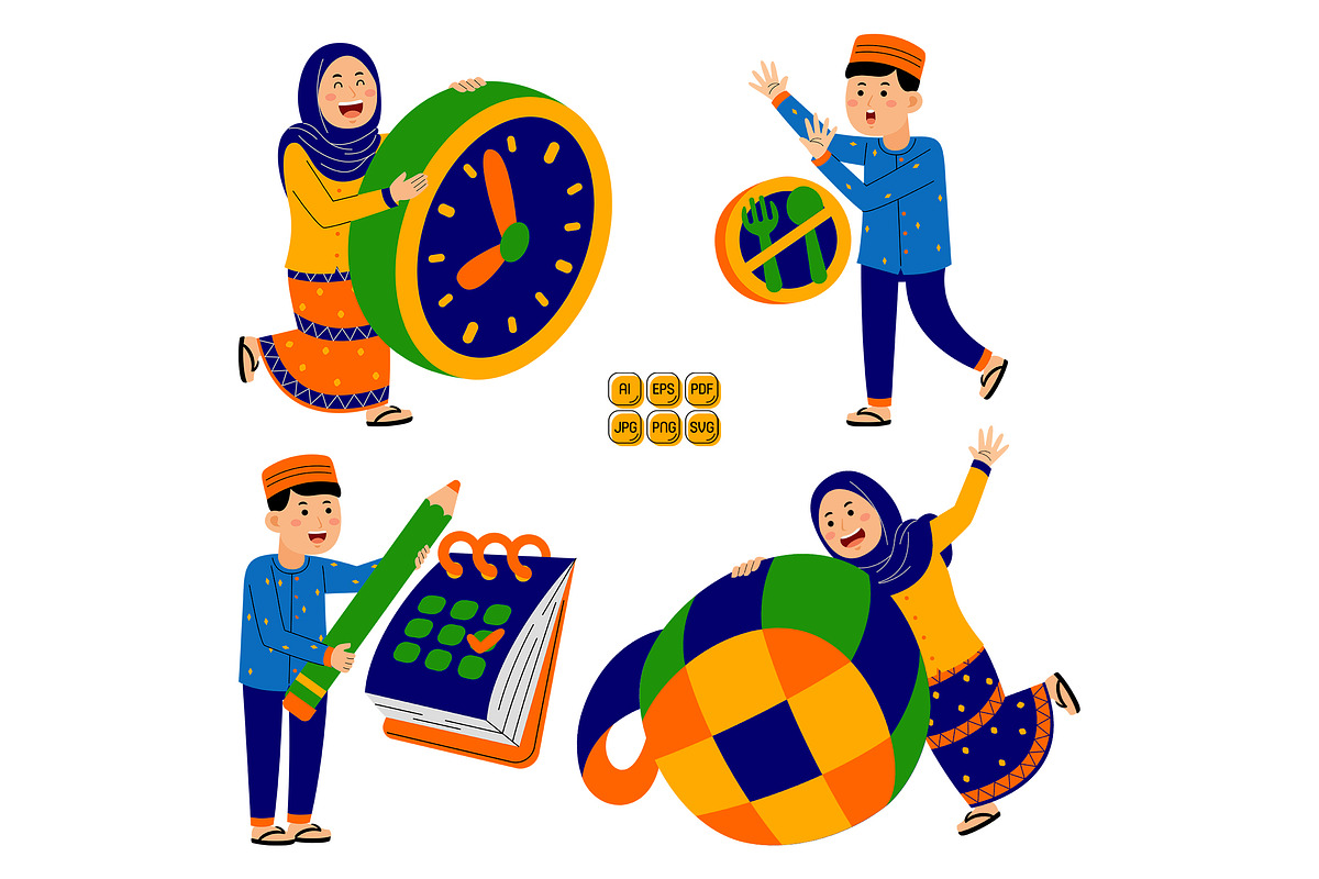 Young People Muslim Ramadan #08, a Person Illustration by MEDZ