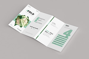 Four-Fold 4 Fold Brochure Mockups