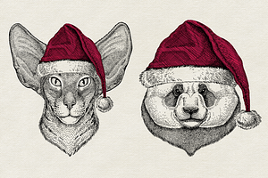 CHRISTMAS Animals Prints Collection