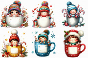 Watercolor Hot Cocoa Girl Gnomes, an Illustration by Libby Wishes (Thumbnail 4 of 8)