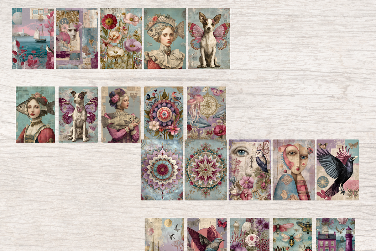 SURREAL RETRO FANTASIES JUNK JOURNAL, a Decorative Illustration by Daring Digies (Photo 4 of 9)