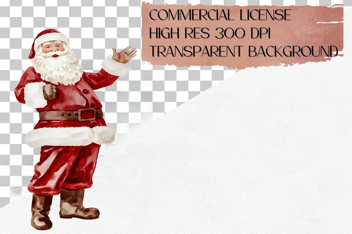 Watercolor Christmas Clipart Set, a Seasonal Illustration by CropUp Creative (Photo 5 of 5)