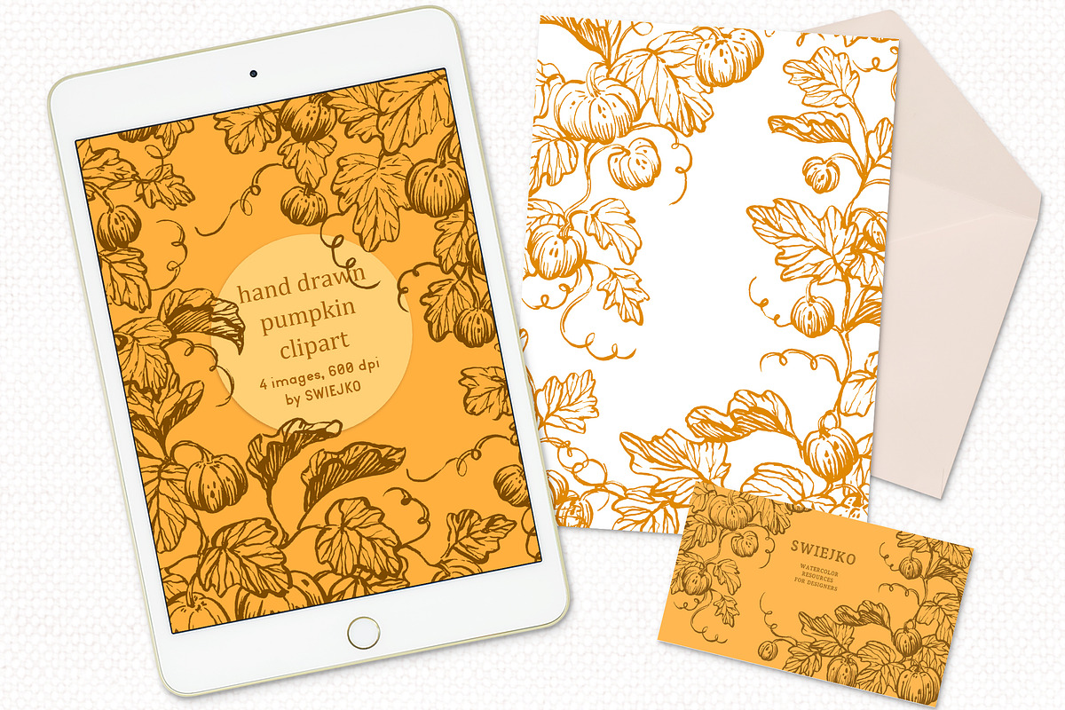 Hand drawn pumpkin illustration, a Decorative Illustration by swiejko (Photo 3 of 6)