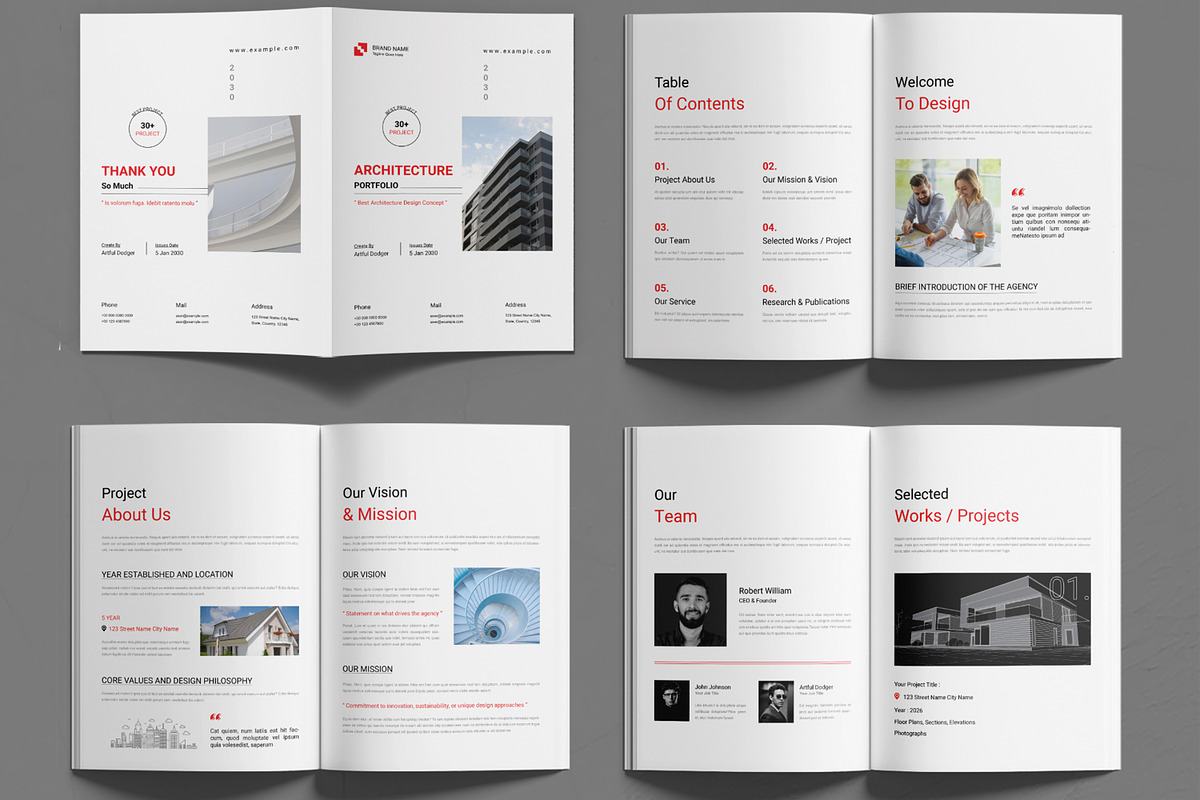 Architecture Portfolio Layout, a Brochure Template by MightyDesign (Photo 2 of 6)