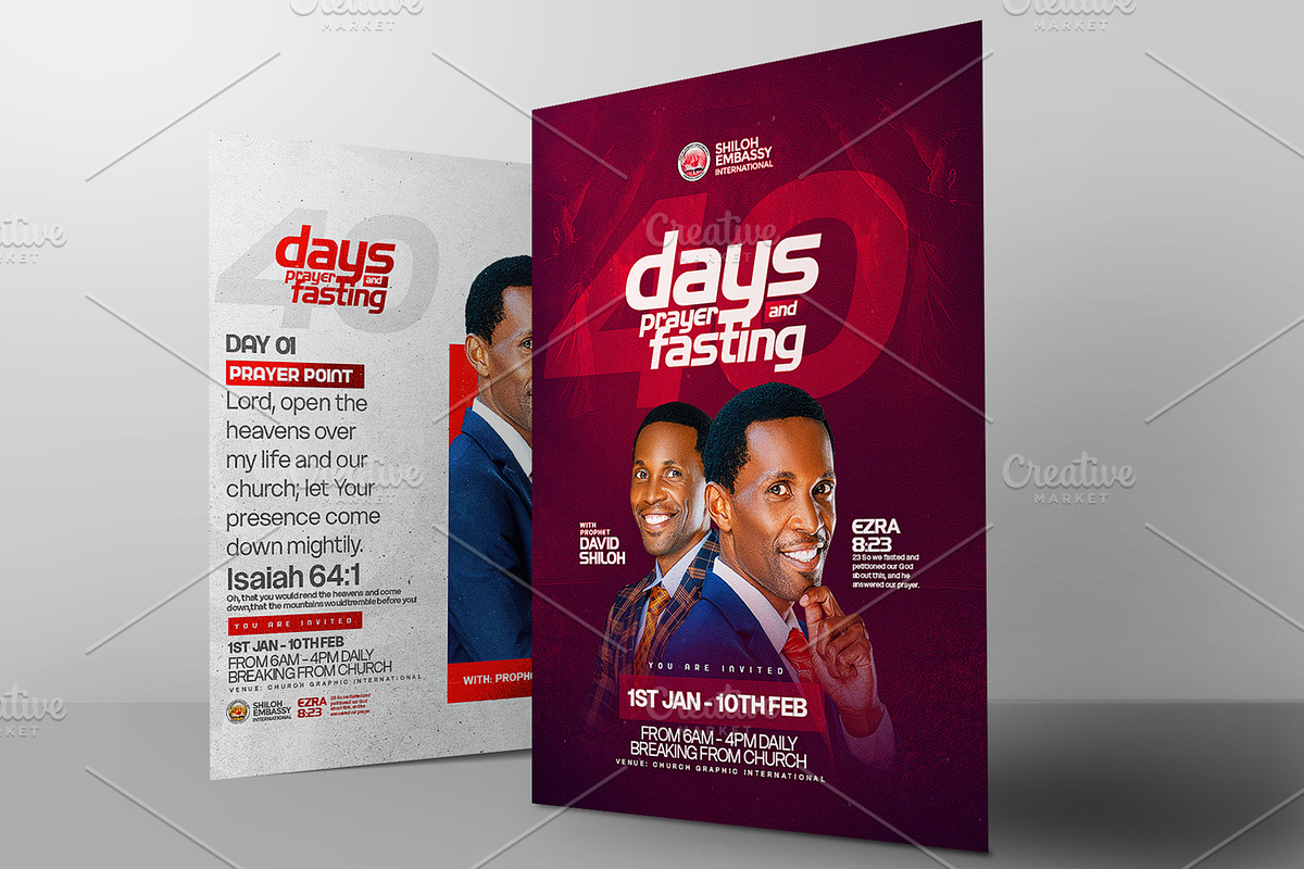 Prayer and fasting poster bundle tem