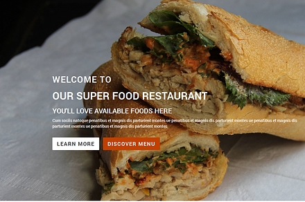 Responsive Food Restaurant Template