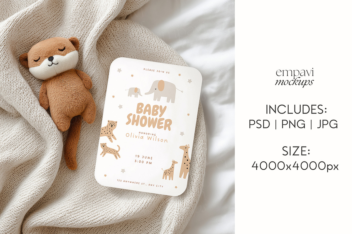 5x7 Baby Milestone Card Mockup, a Mockup by EmpaviMockups (Photo 6 of 6)