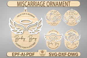 Miscarriage Baby Ornament Laser Cut