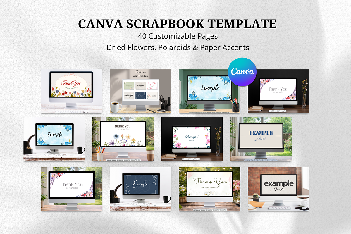 Mac Computer Canva Templates Bundle, a Marketing Template by Wicked Creative (Photo 2 of 14)