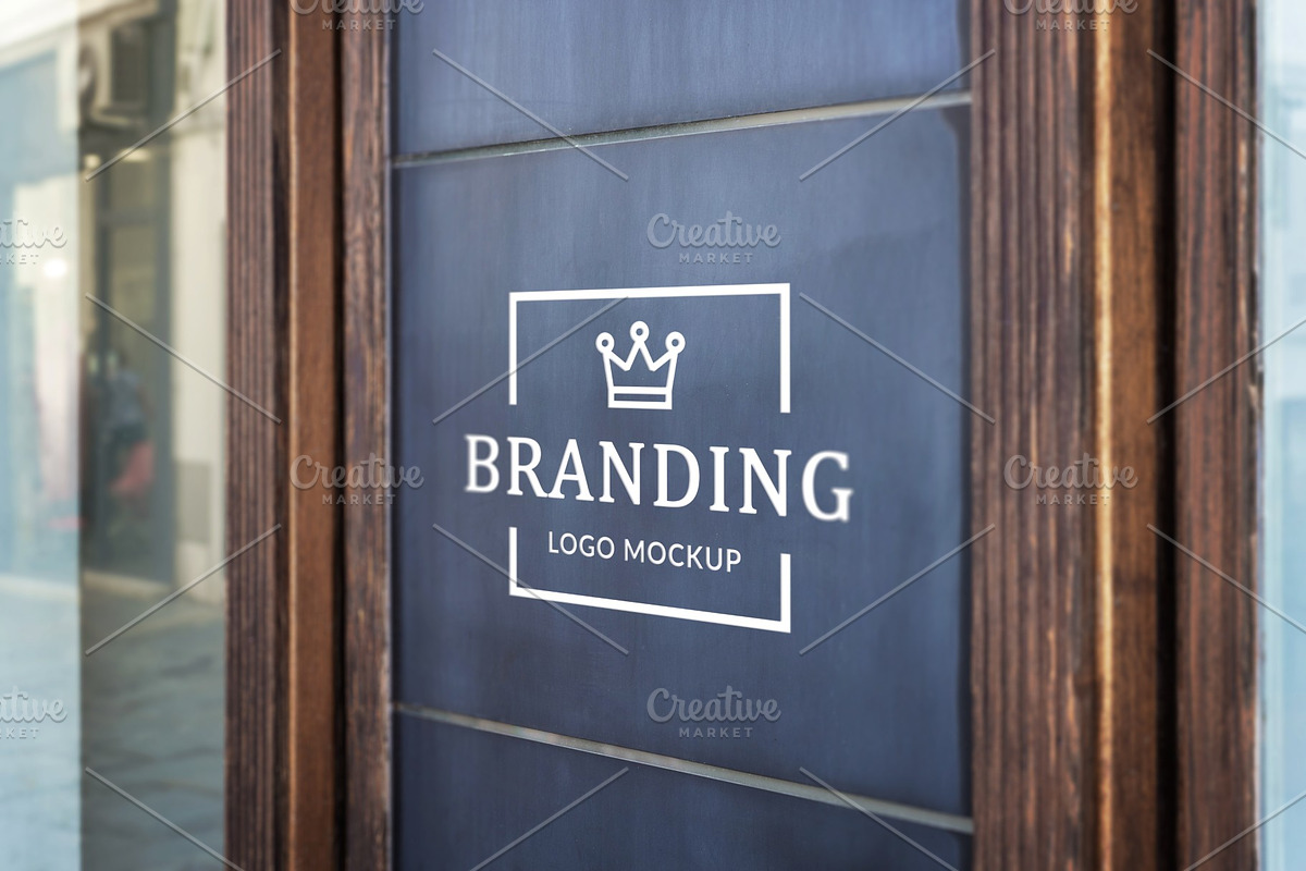 Framed Glass Sign Mockup, an Advertising Mockup by RSplaneta (Photo 1 of 2)