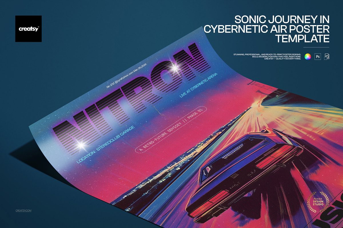 Sonic Journey in Air Poster Template, a Poster Template by creatsy5 (Photo 1 of 4)