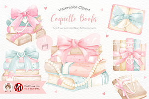 Coquette Book Clipart, Book With Bow