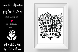 I'm not weird | Quote illustration