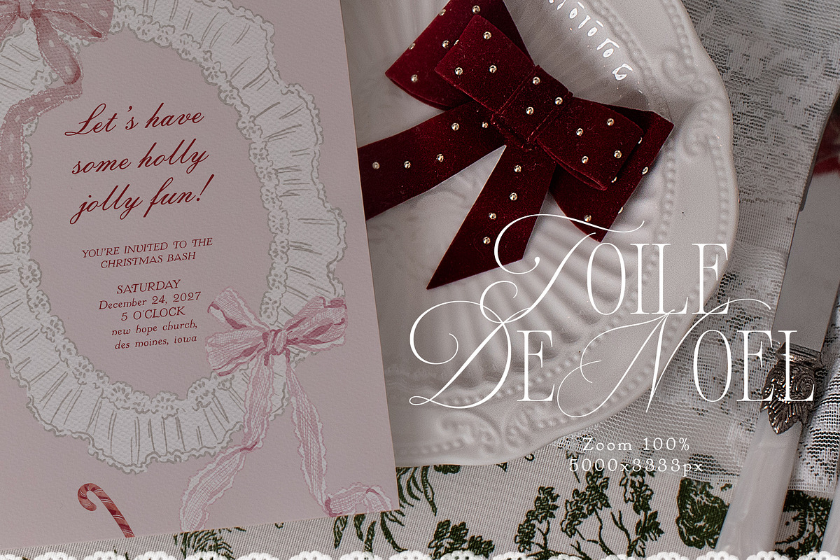 Toile De Noel Christmas Mockup, a Household Mockup by Muse Mockups (Photo 12 of 16)