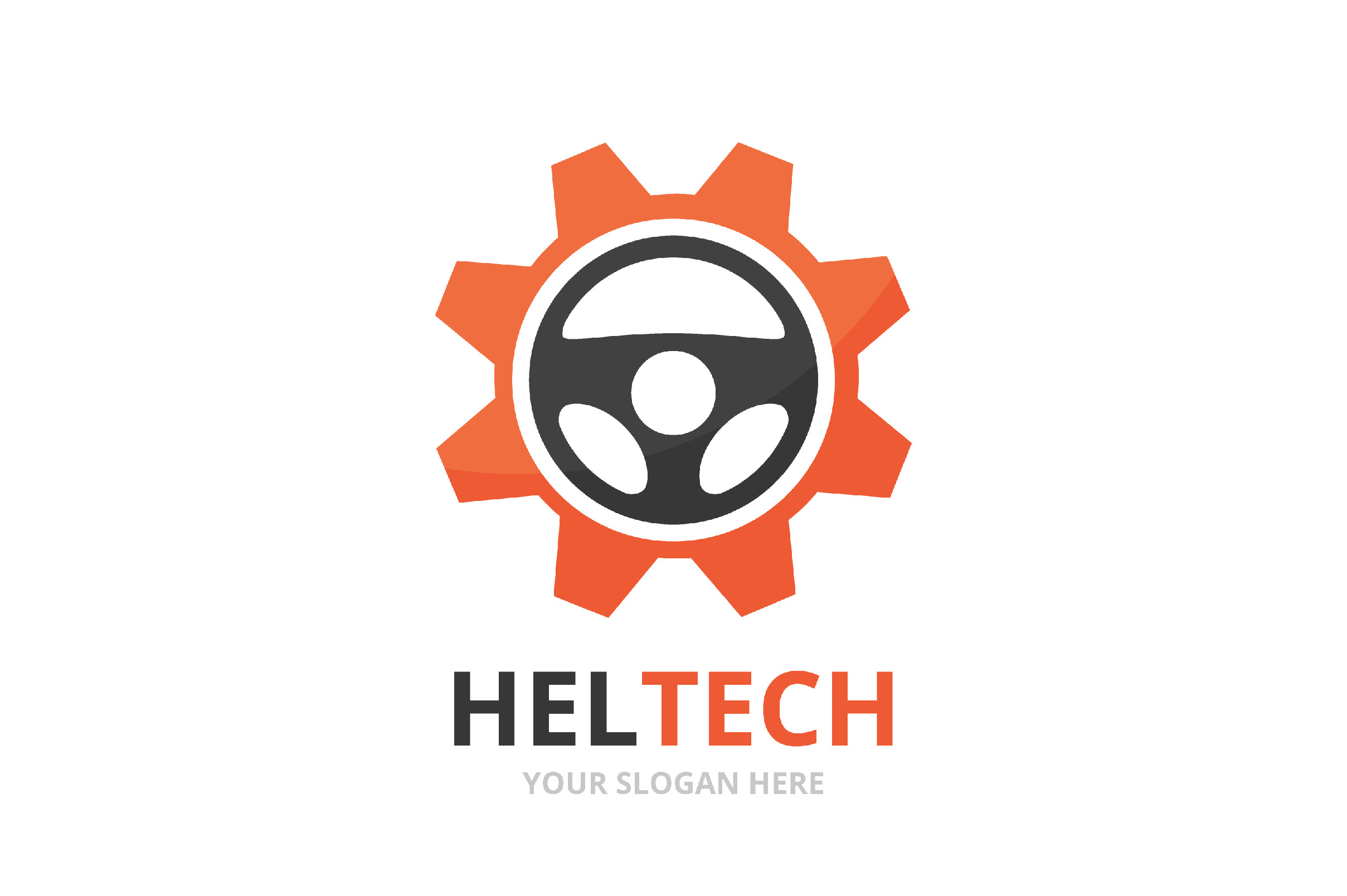 Vector car helm and gear logo, a Branding & Logo Template by GraphiShop ...