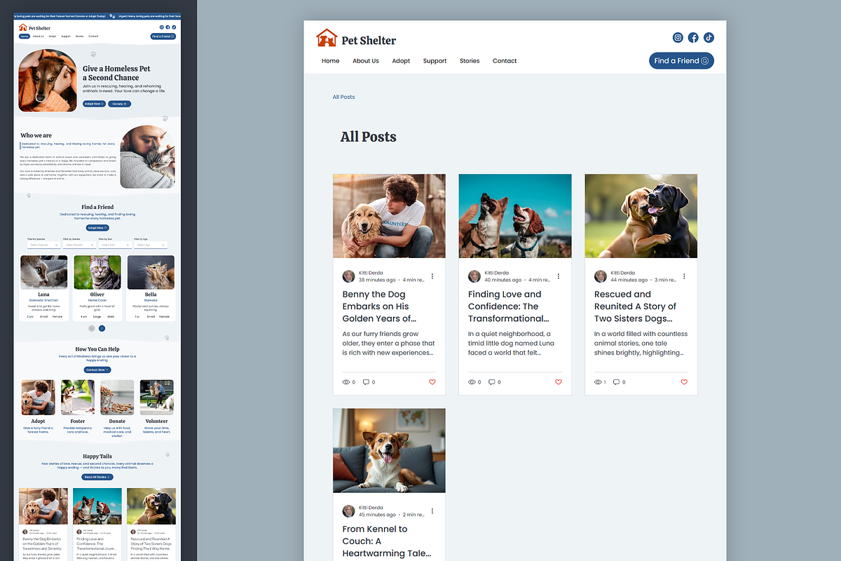Pet Shelter - Wix Studio Website preview 4