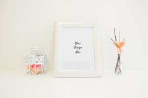Frame Cage and Flower, a Print Template by AZ Creative Stocks