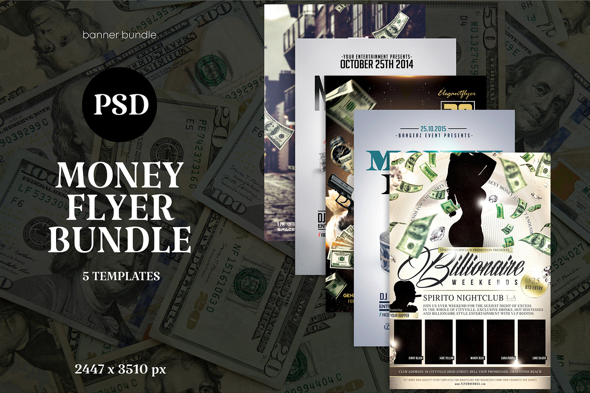 5 Money Flyer Bundlе, a Design Template by PopotLane (Photo 1 of 4)