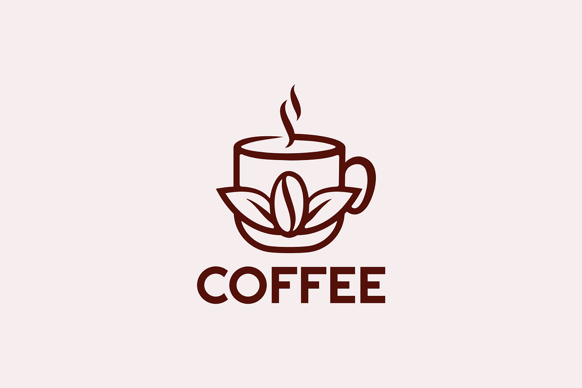 Coffee and Bean Hot Cup Drink Logo, a Branding & Logo Template by Signatoro (Photo 1 of 3)