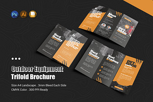 Outdoor Equipment Trifold Brochure, a Brochure Template by Esensifiksi.studio