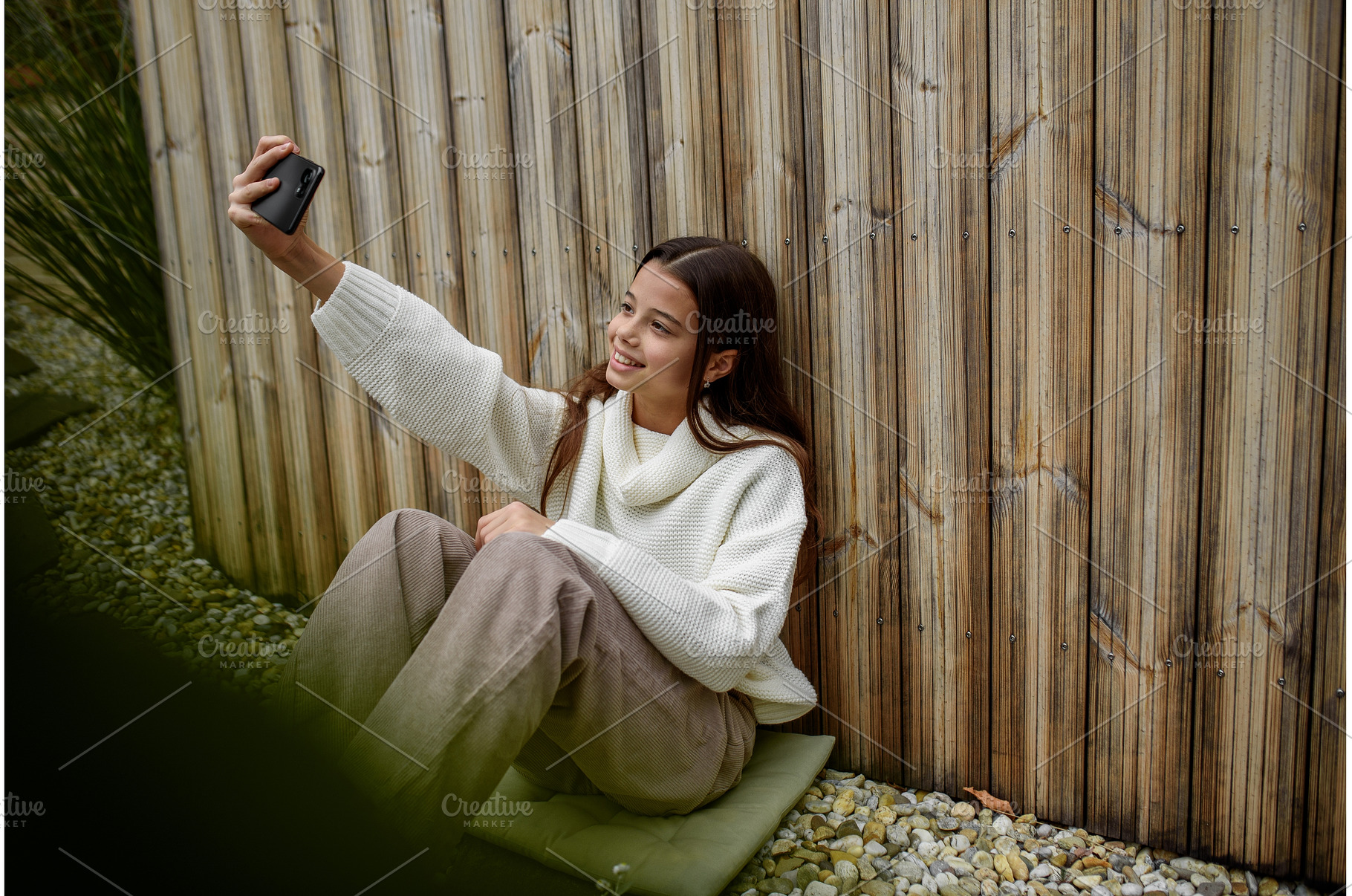 Outdoor portrait of cute young girl, a Person Photo by HalfPoint