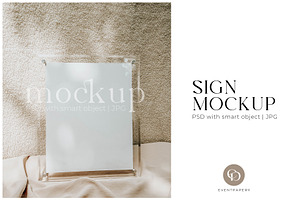 Table Sign Mockup 8x10