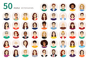 Big bundle of 50 people avatars, a Person Illustration by Volha Hlinskaya (Thumbnail 2 of 4)