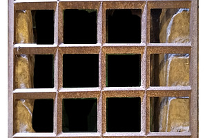 Iron-barred cell window isolated photo, an Architecture Photo by DanFLCreativo