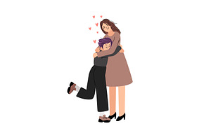 Making peace between mother and, a Person Illustration by Stock-Smart-Start
