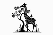 Giraffe Silhouette Vector design, an Illustration by Amazin_art (Thumbnail 7 of 21)