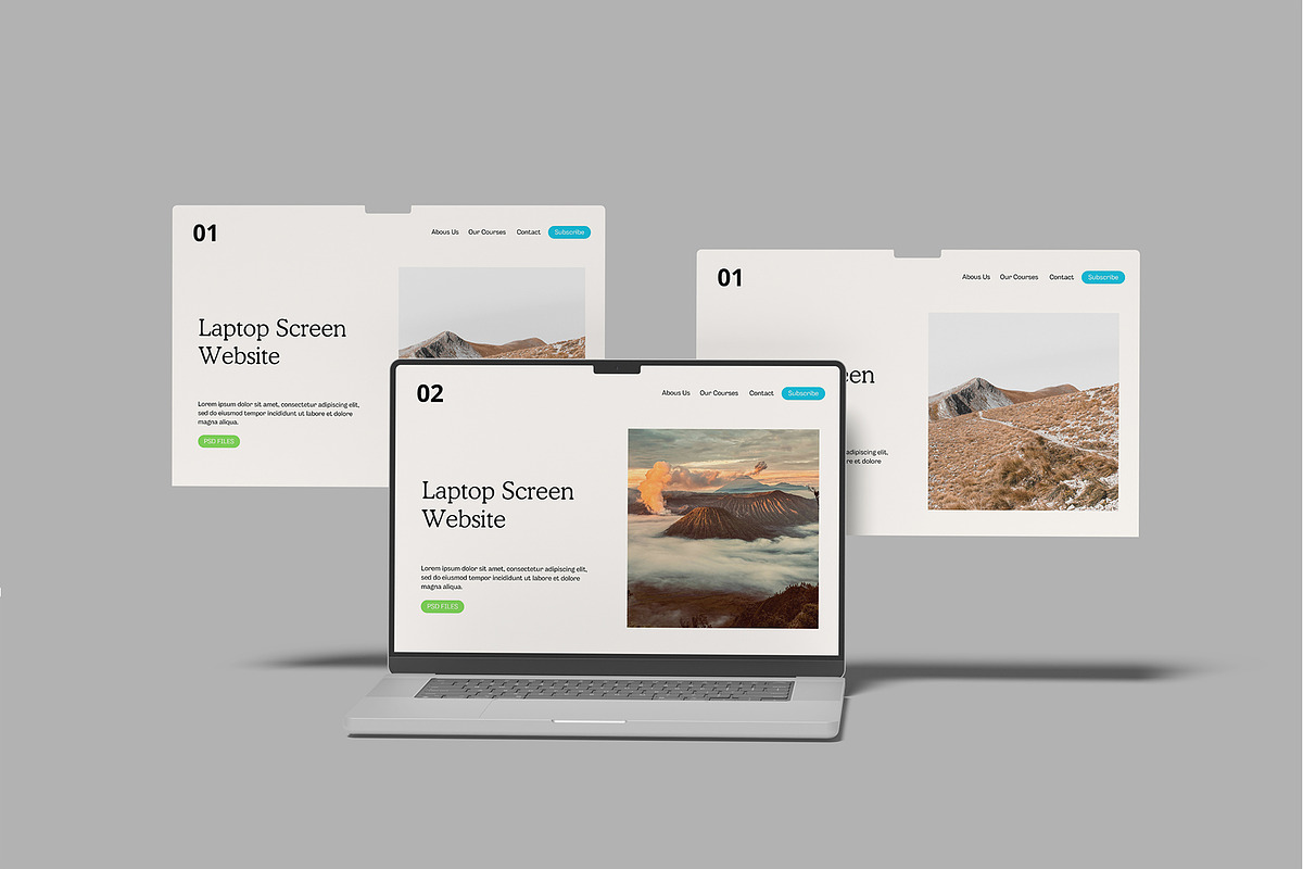 Laptop Screen Website Mockup, a Mockup by lamorastudio (Photo 10 of 11)