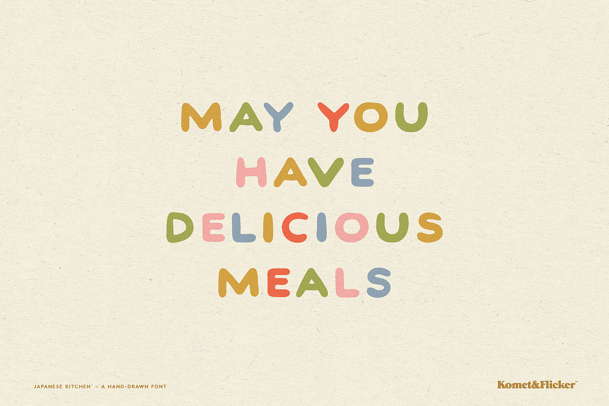 Japanese Kitchen, a Handwritten Font by Komet & Flicker (Photo 3 of 13)