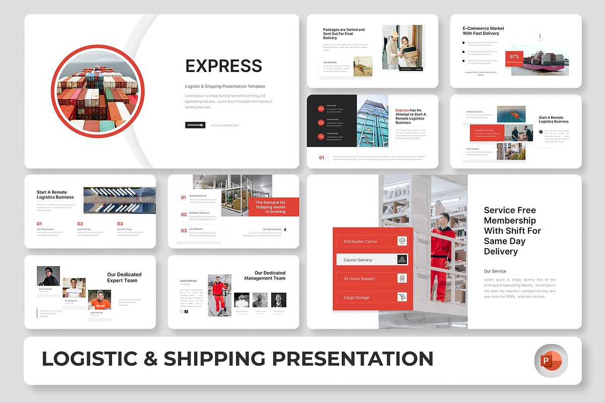 Express - Logistic & Shipping PPT, a Presentation Template by Premast (Photo 1 of 4)