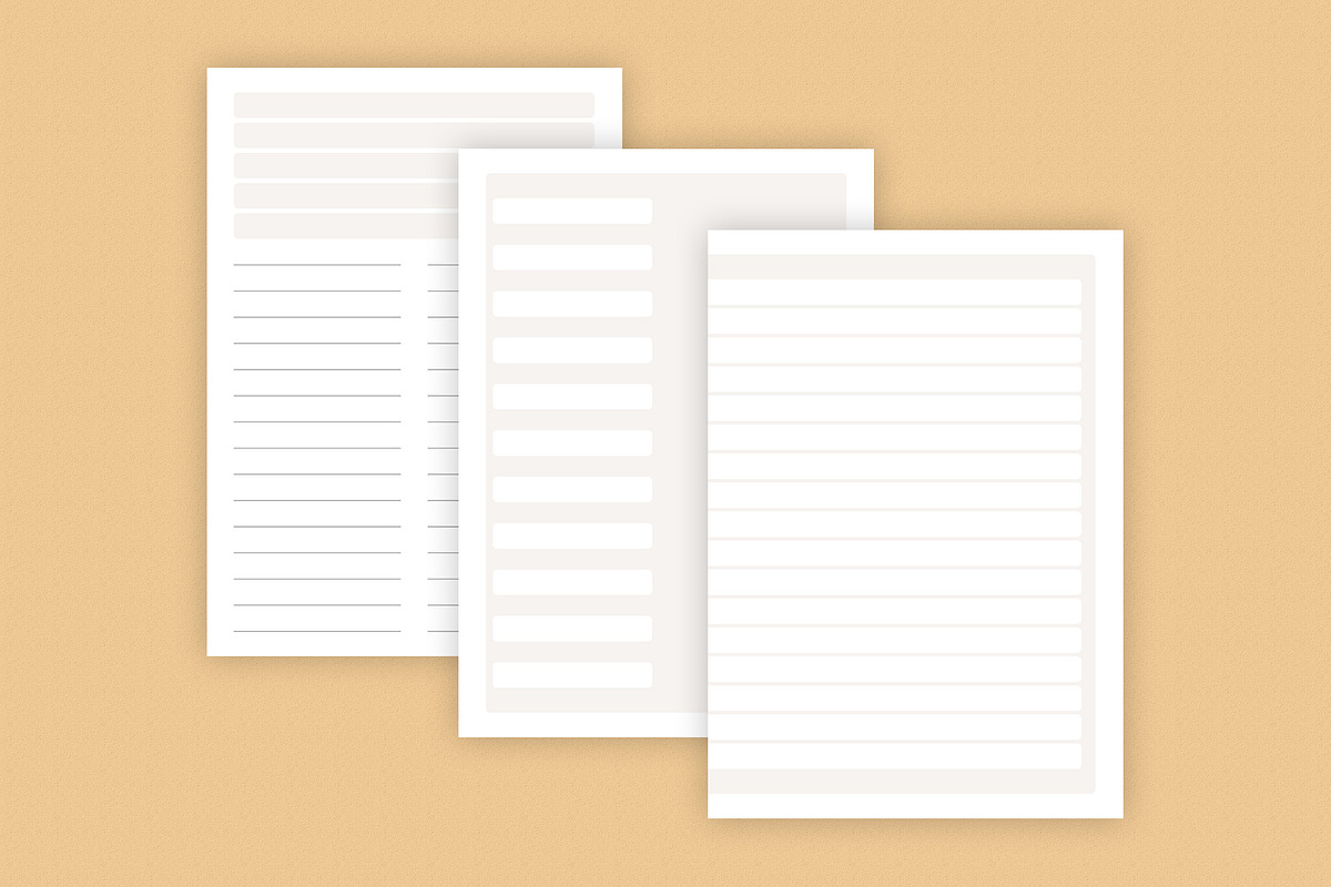 Printable Notes Paper Template, a Stationery Template by MNT-Creator (Photo 7 of 10)