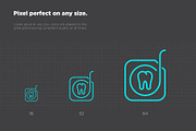 Dentist  | 16 Thin Line Icons Set, an Outline Icon by Alex Blogoodf (Thumbnail 4 of 15)