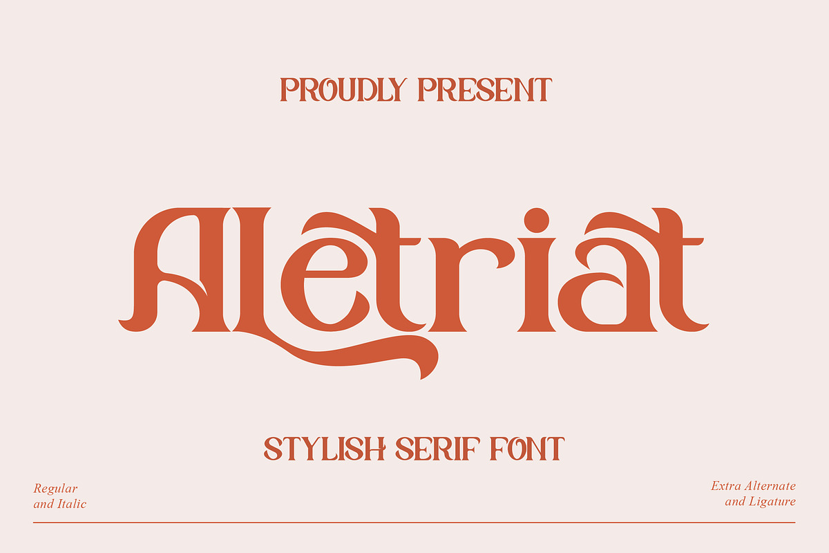 Aletriat Modern Serif Font, a Serif Font by Storytype Studio (Photo 1 of 15)