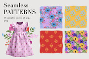 Modern BLOSSOM, abstract floral set., an Illustration by Veronika Gotovceva (Thumbnail 4 of 8)