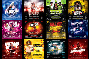 70 Night Club Party Flyer Bundle