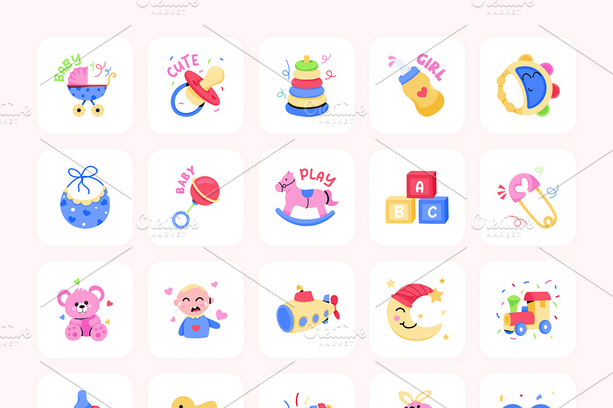 Baby Shower Animated Stickers, an Icon by Brickclay (Photo 5 of 6)