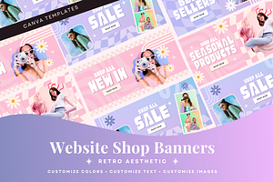 Retro Shopify Store Banners