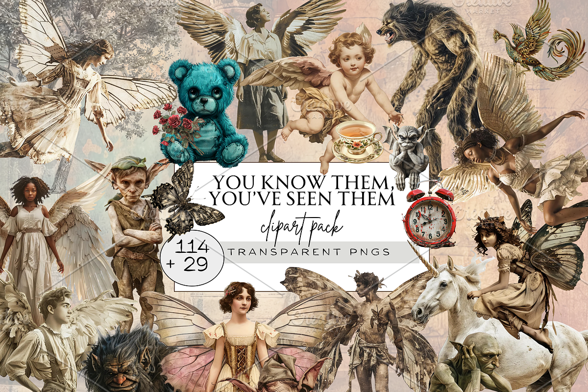REALISTIC FAIRIES AND CREATURES PACK, a Person Illustration by Daring Digies (Photo 1 of 10)