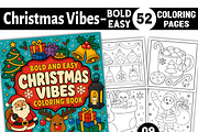 Christmas Vibes Bold Easy Coloring, a Seasonal Illustration by Coco Bloom (Thumbnail 1 of 3)
