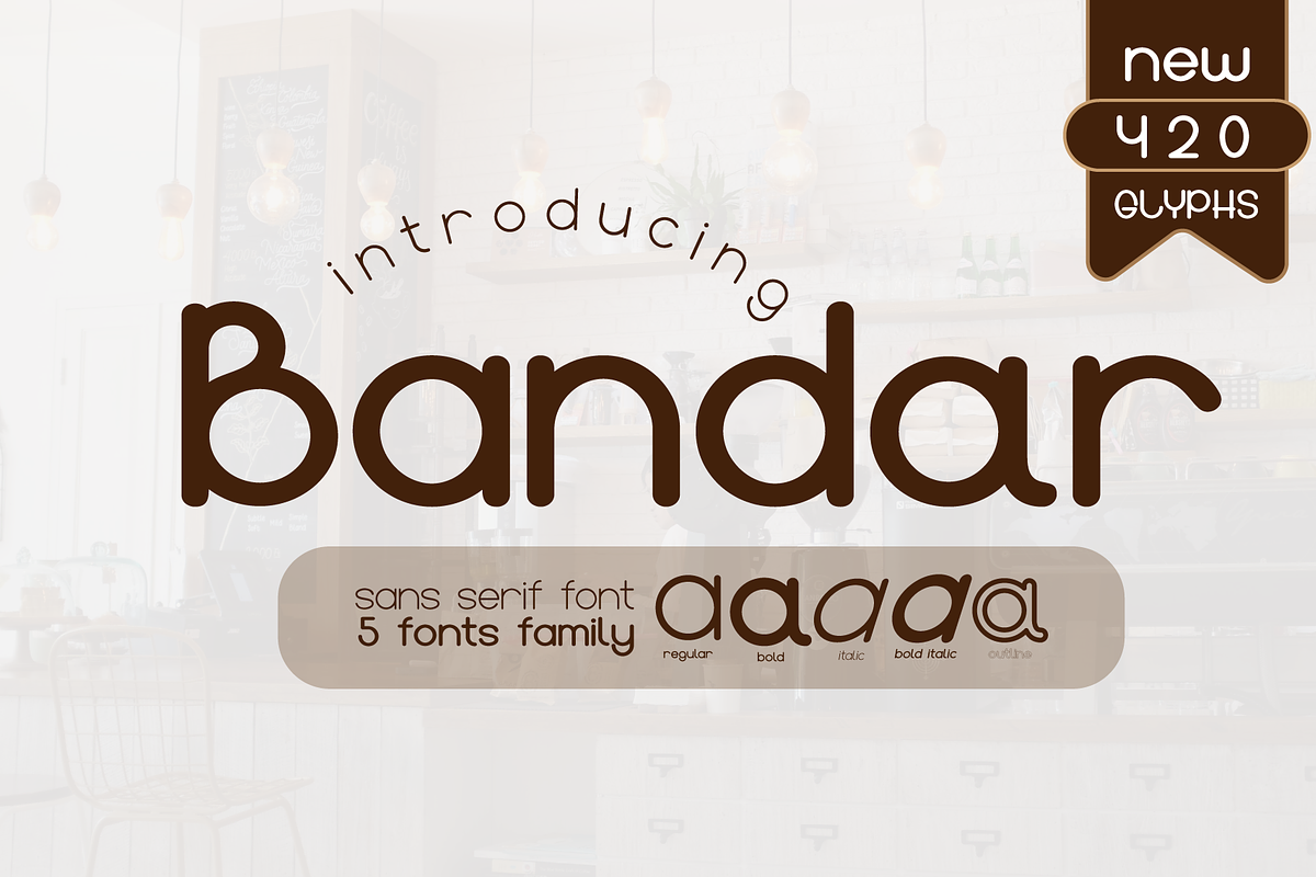 Bandar - Sans Serif Modern Font, a Sans Serif Font by Afkari Studio (Photo 1 of 11)