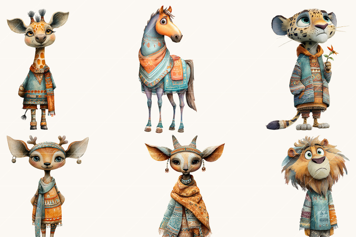 Whimsical African Animas Clipart, an Animal Illustration by Design Scotch (Photo 6 of 9)